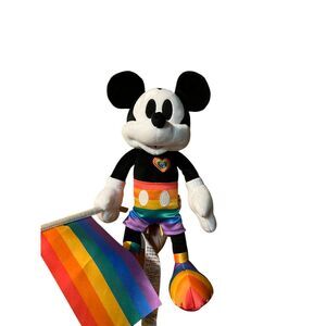 Disney Parks Mickey Mouse Plush – 14'' Pride Collection Rainbow Mickey‎